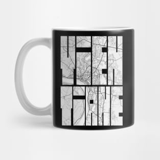 Vientiane, Laos City Map Typography - Light Mug